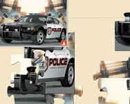 Charger police car jigsaw rendõrös játékok ingyen